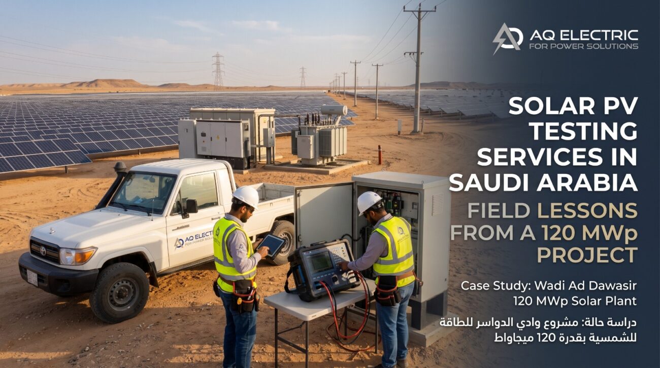 AQ Electric delivers specialist solar PV Testing services in Saudi Arabia