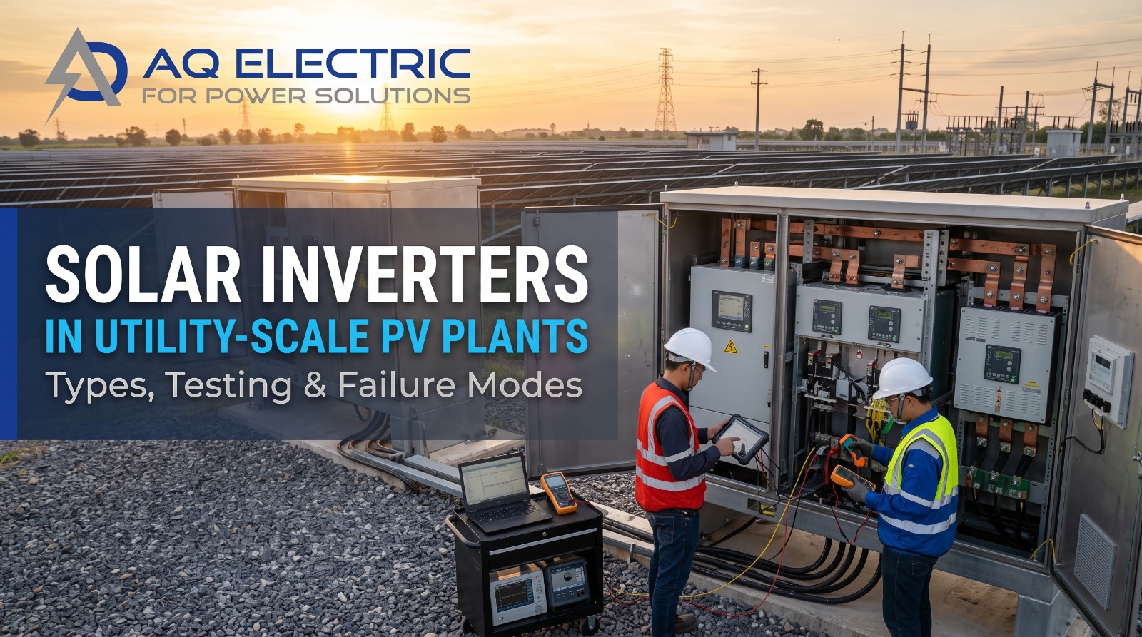 Solar Inverters in Utility-Scale PV Plants: Types, Testing, and Failure Modes