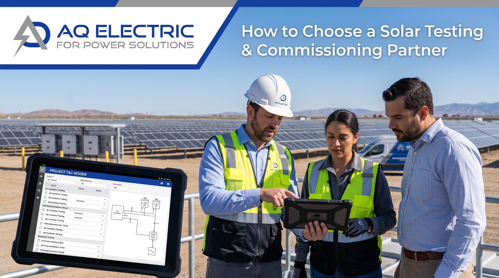 AQ Electric's procurement guide to choosing a solar testing and commissioning partner