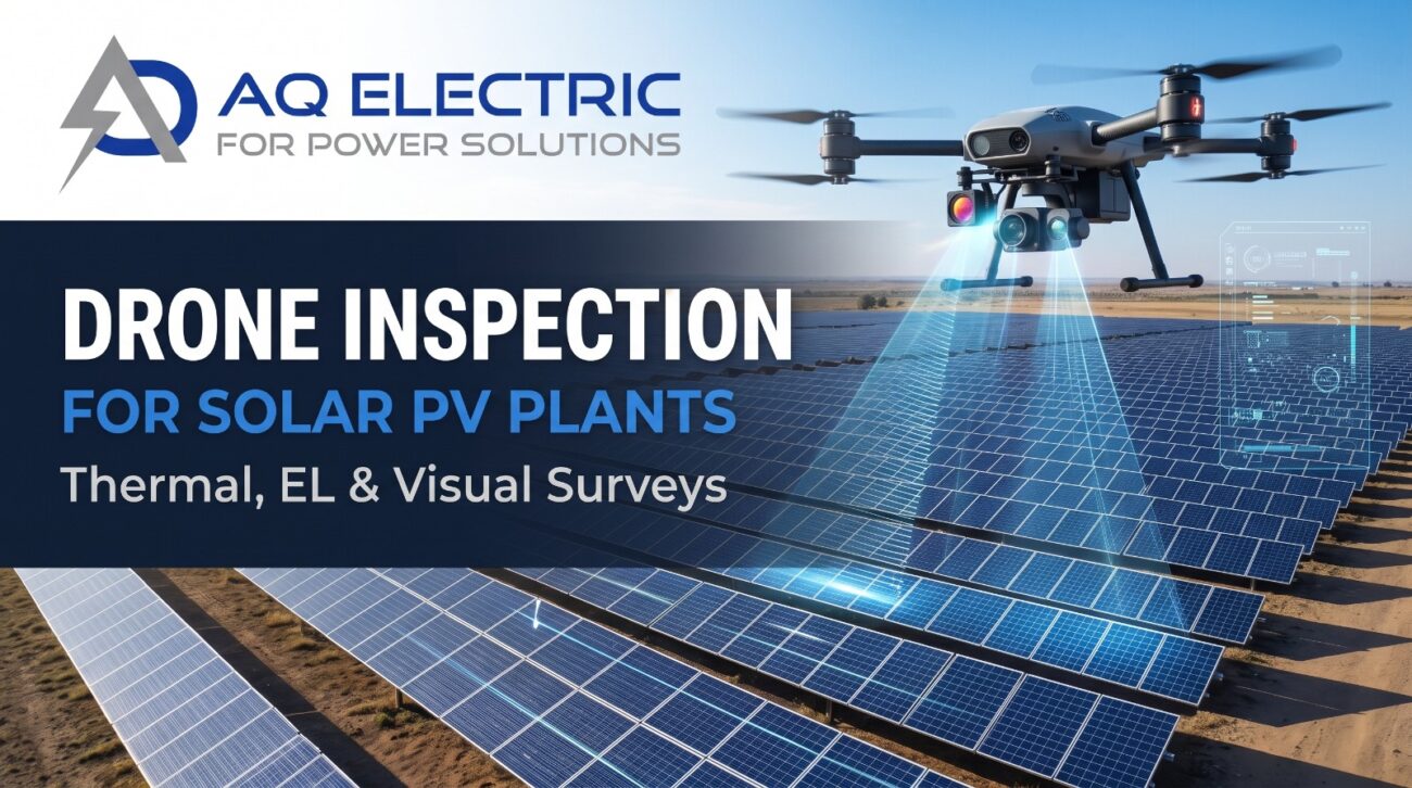 Drone Inspection for Solar PV Plants Thermal, EL, and Visual Surveys