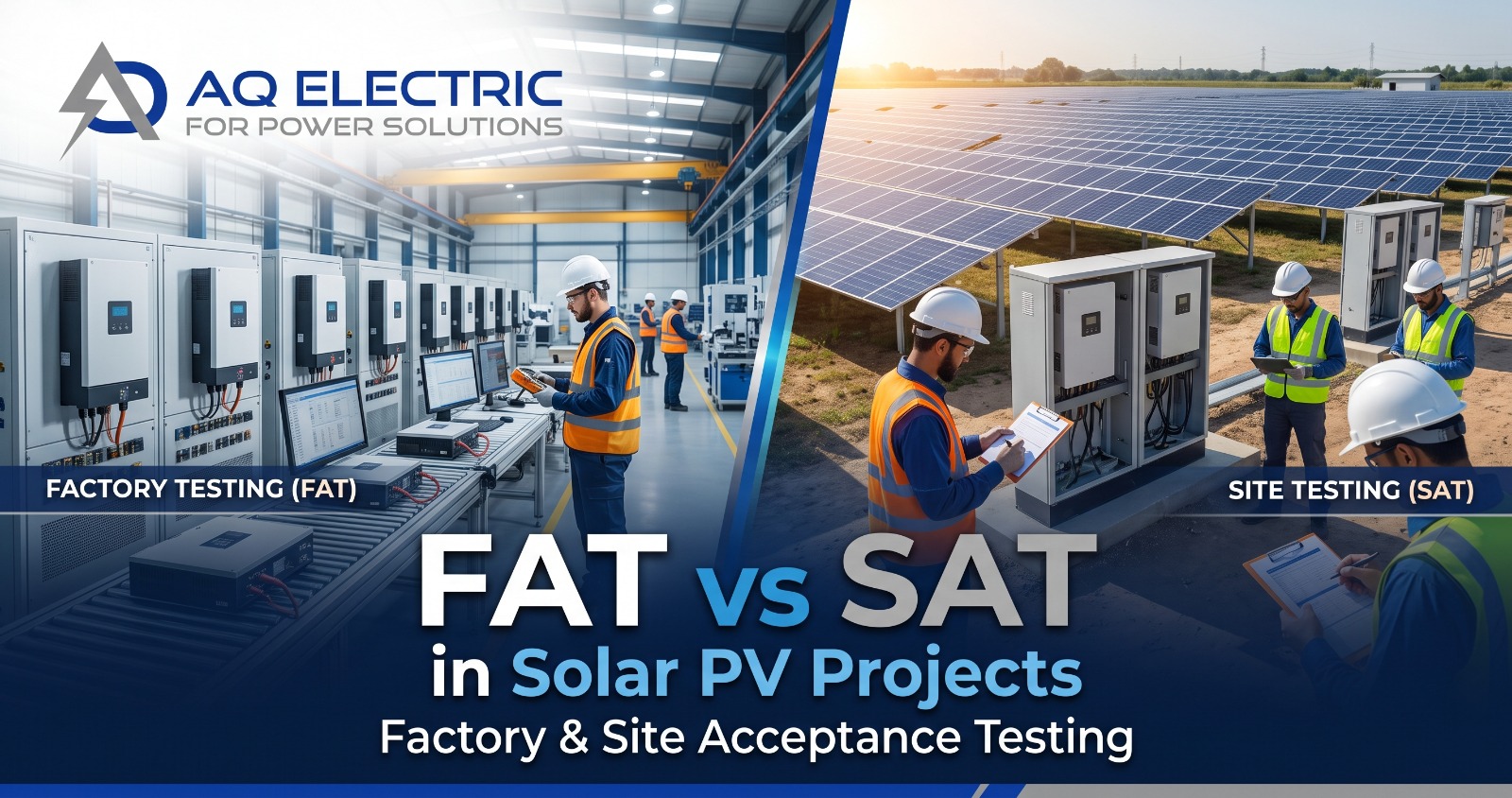 AQ Electric explains FAT vs SAT in solar PV projects